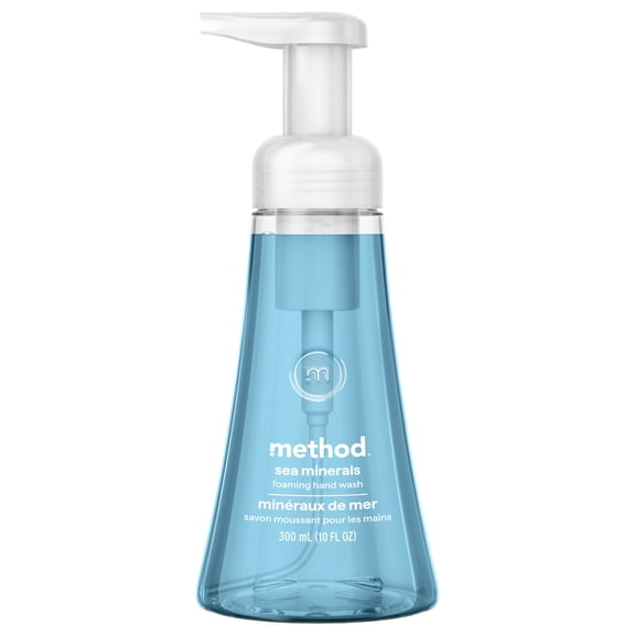 method Foaming Hand Wash, Sea Minerals - Leaves Hands Feeling Soft & Clean, for Bathroom & Kitchen, Marine & Lemon Notes, 10 fl oz