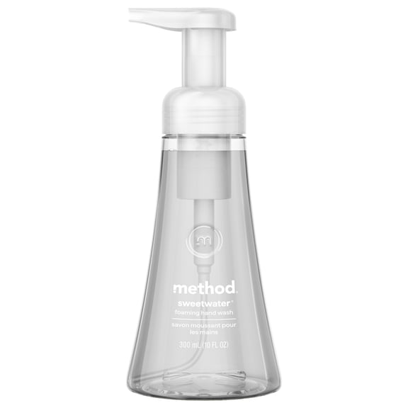 method Foaming Hand Wash, Sweet Water - Leaves Hands Soft & Clean, for Bathroom & Kitchen, Dewy Lemon Leaf, Grapefruit & Star Jasmine Notes, 10 fl oz