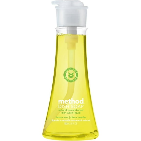 Method Gel Dish Soap Lemon Mint - Concentrate, Citrus Scent - 18 Fl Oz, Single Piece