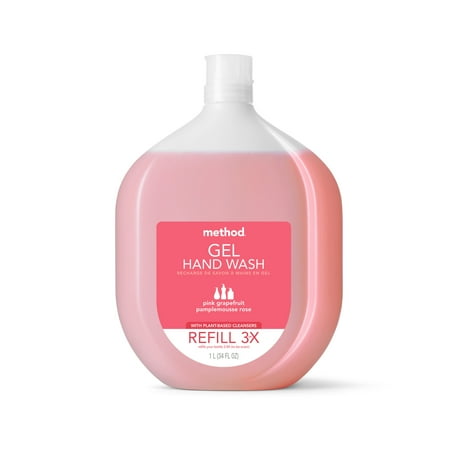 Method Gel Hand Soap, Refill, Pink Grapefruit, 34 oz