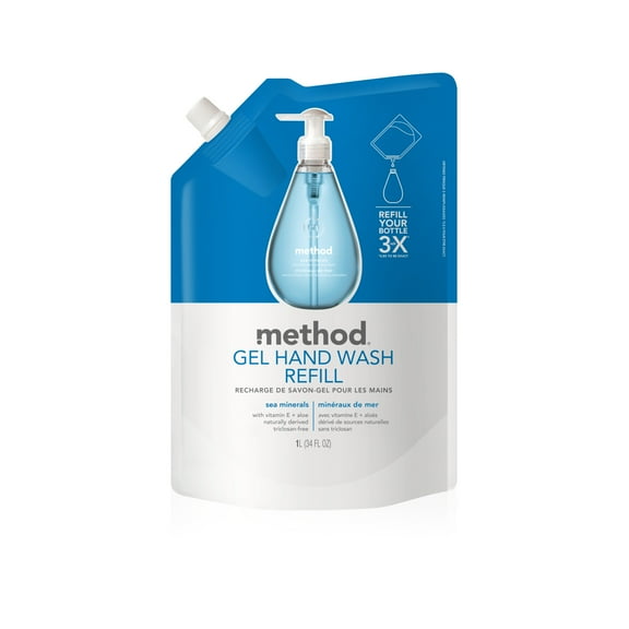 Method Gel Hand Soap Refill, Sea Minerals, 34 Ounce