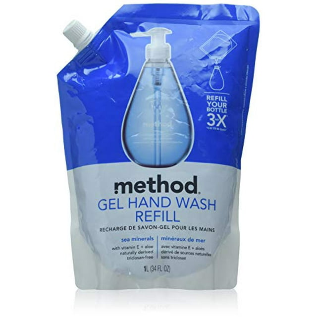 Method Gel Hand Soap Refill, Sea Minerals, 34 Ounce
