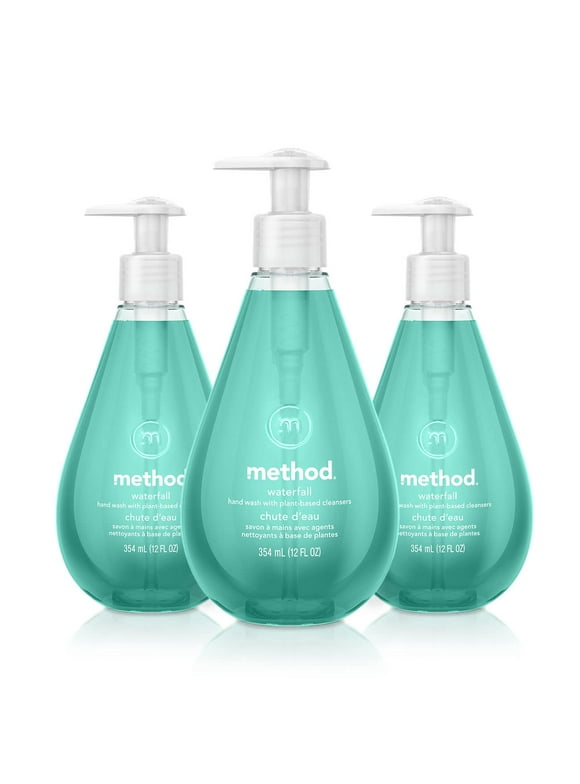 Method Gel Hand Soap, Waterfall, Biodegradable Formula, 12 Fl Oz (Pack Of 3)