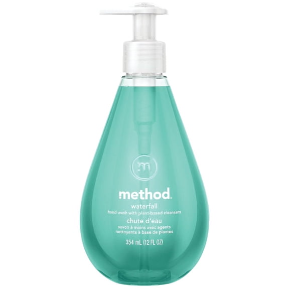 Method Gel Hand Soap, Waterfall, Biodegradable Formula, 12 Fl Oz Pack of 6