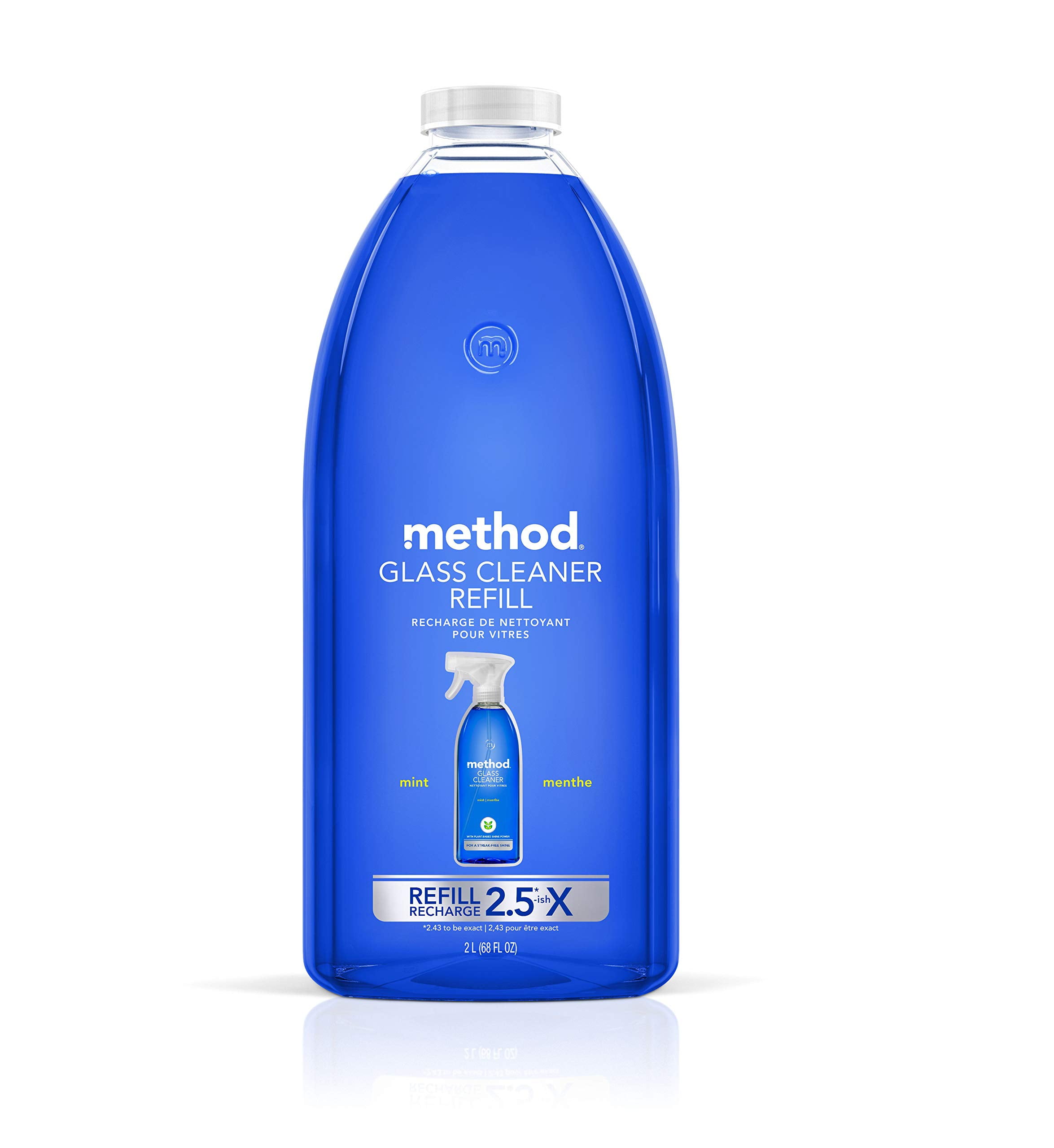 Method Glass Cleaner Refill, Mint, Ammonia Free & PlantBased Solution