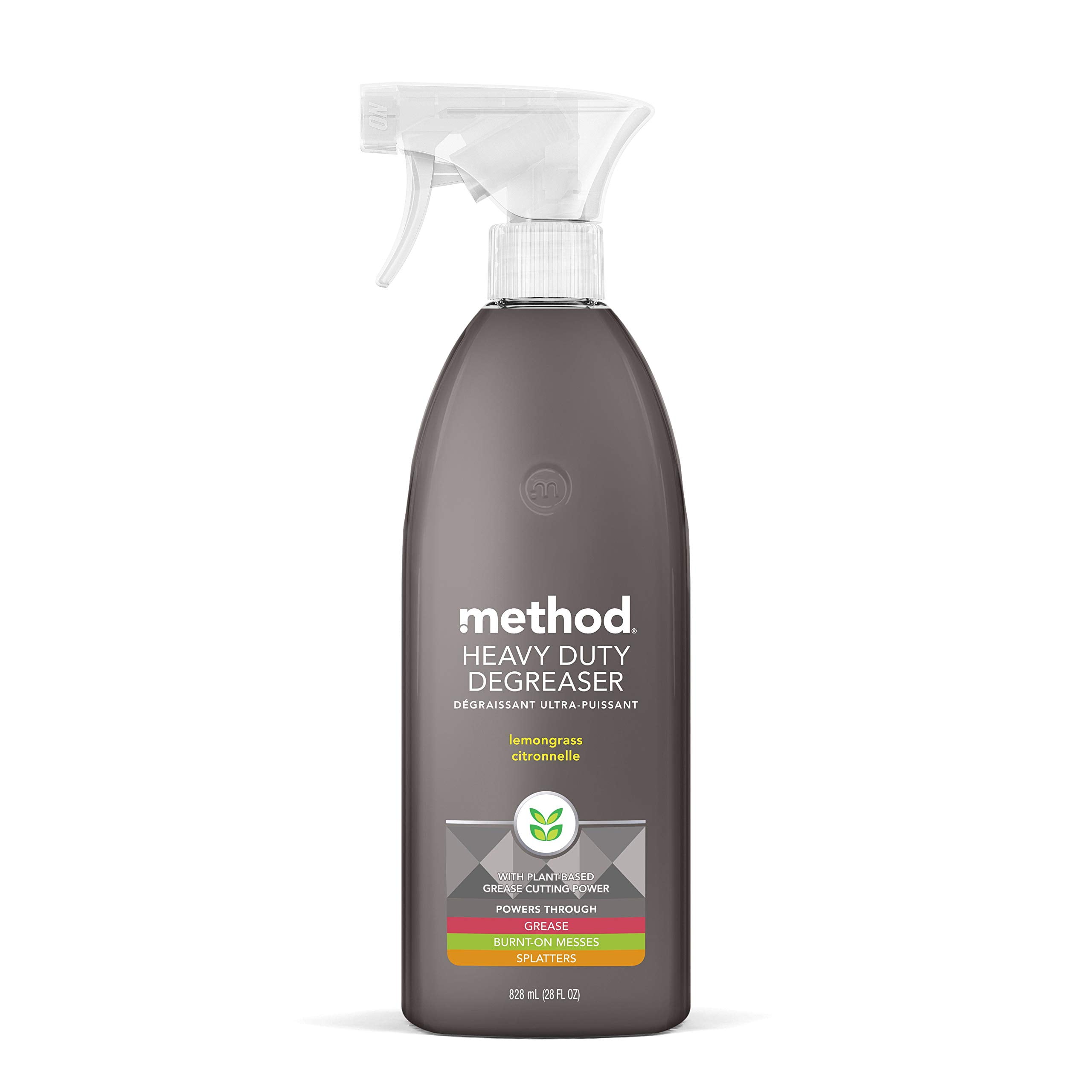 Method Heavy Duty Degreaser, Lemongrass Scent, Oven Cleaner & Stove Top Cleaner, 28 Oz Spray Bottle (Pack Of 1),(Packaging May Vary)