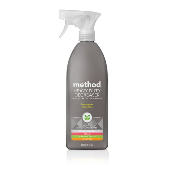 Method Heavy Duty Degreaser, Oven Cleaner and Stove Top Cleaner, Lemongrass, 28 fl oz