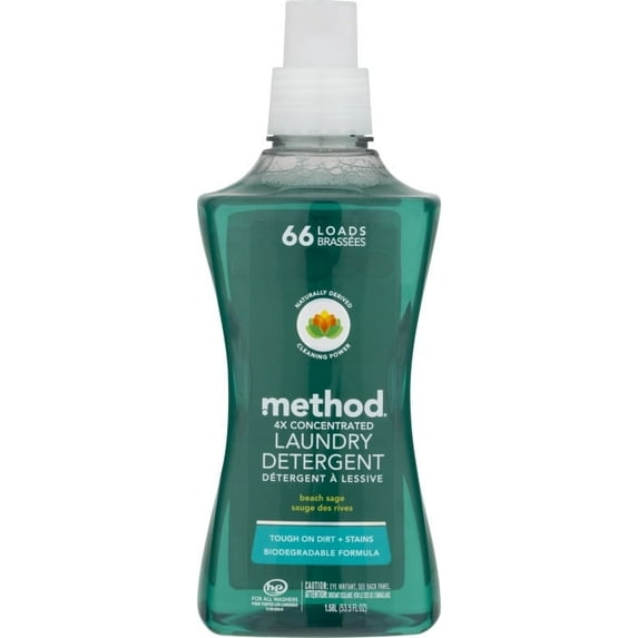 Method Laundry Detergent 66 Loads Beach Sage 53.5 fl oz Pack of 3