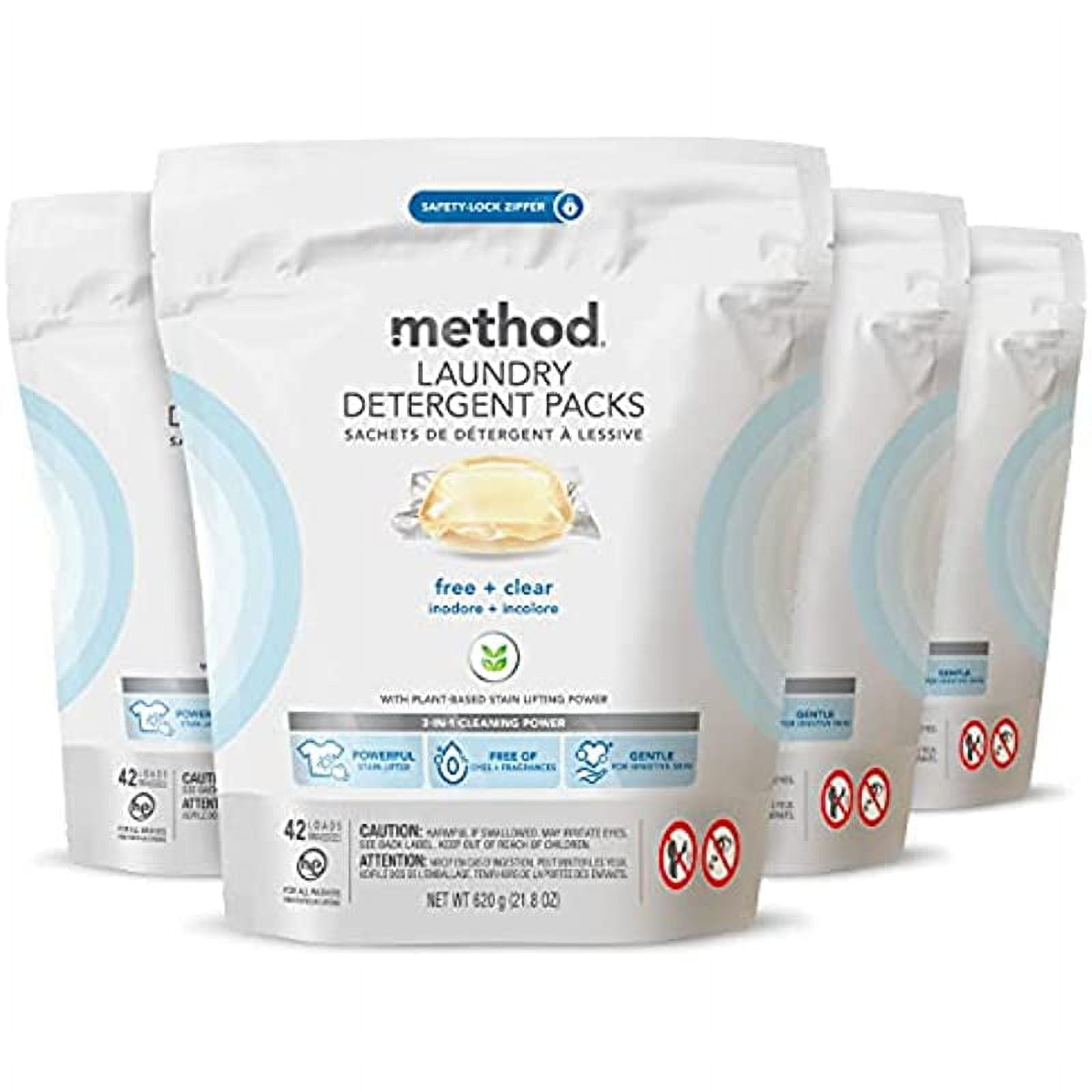 Method Laundry Detergent Packs, Hypoallergenic Formula & PlantBased
