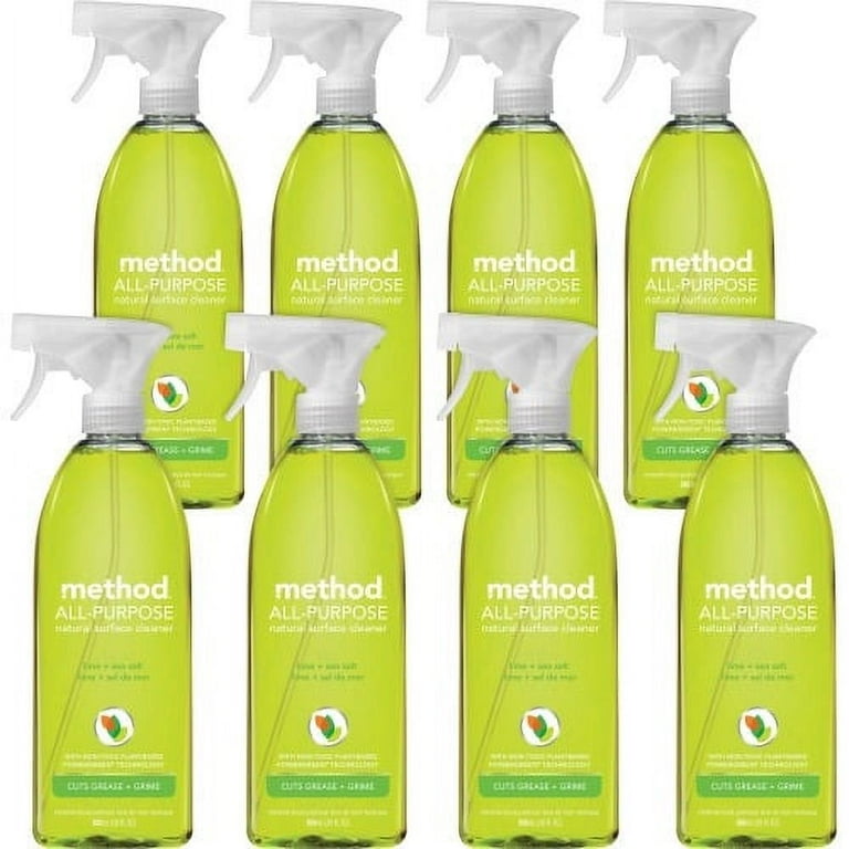 Method All-Purpose Cleaner - 28 fl oz (0.9 quart) - Lime + Seasalt Scent - 8 / Carton - Non-toxic, Triclosan-free - Lime Method All-Purpose Cleaner - 28 fl oz (0.9 quart) - Lime + Seasalt Scent - 8 / Carton - Non-toxic, Triclosan-free - Lime