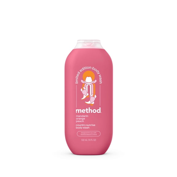 Method Limited Edition Body Wash, Country Sunrise with notes of Mandarin, Orange and Peach, 18oz
