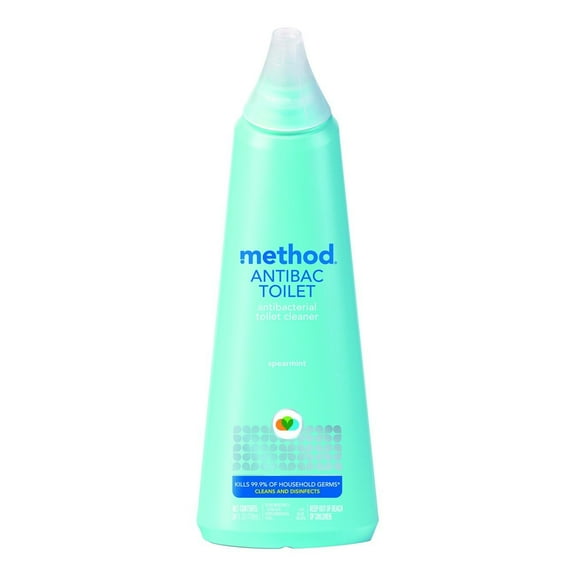 Method MTH01221CT Antibacterial Toilet Cleaner, Spearmint Scent, Bottle, 24 oz. Volume Pack of 6