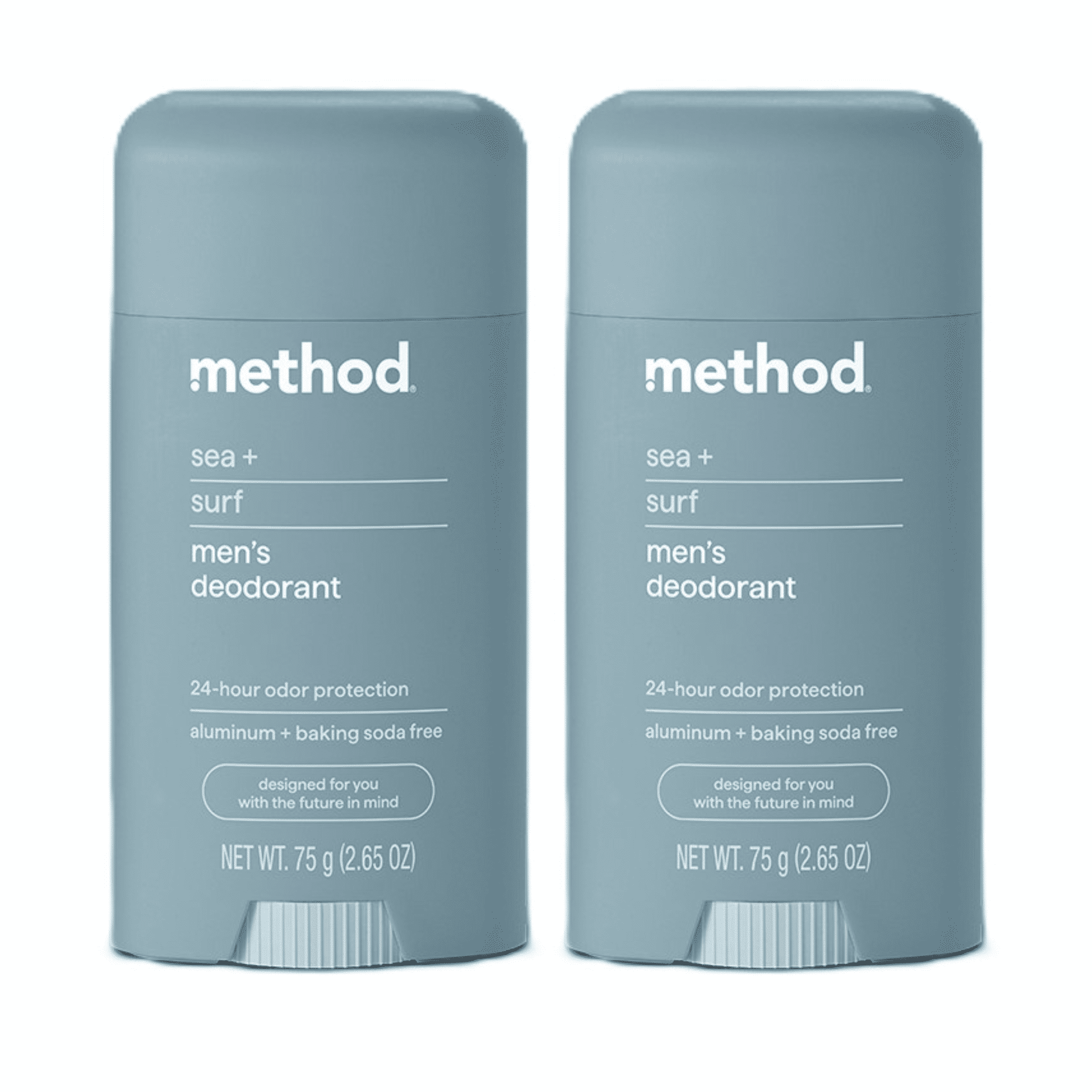 Method Men Aluminum Free Deodorant, Sea + Surf, 2.65oz. (2 Pack)