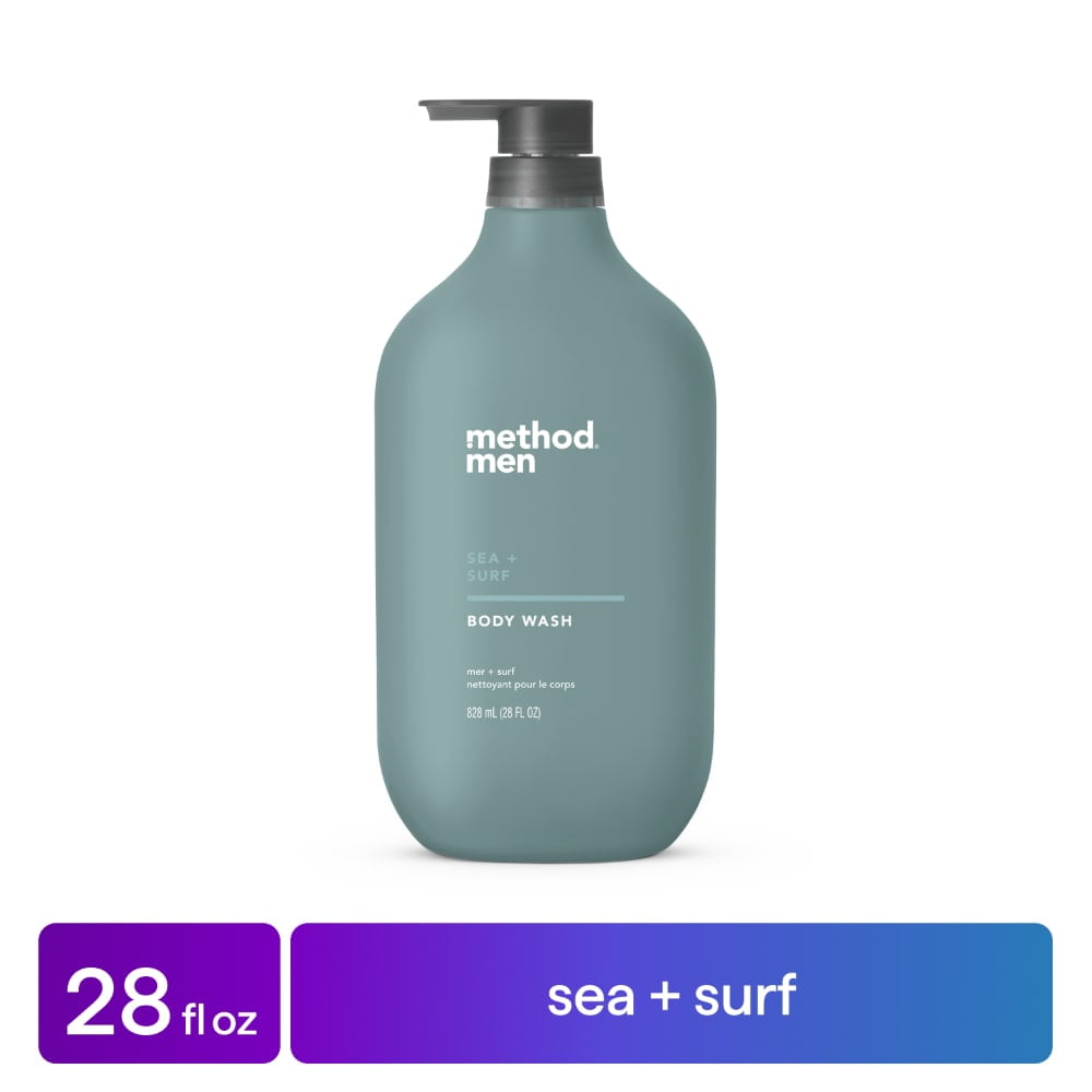 Method Men Body Wash, Sea + Surf, 28oz - Pack of 2