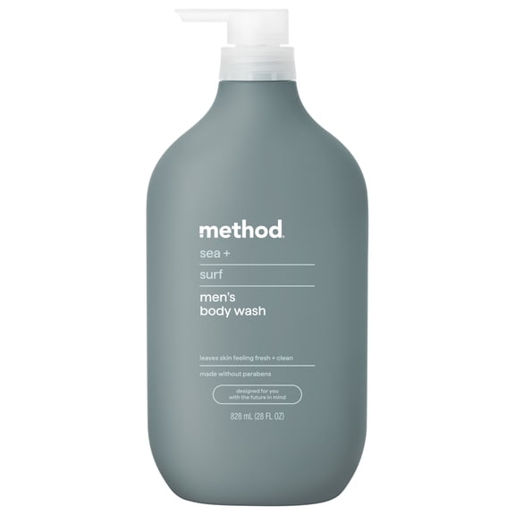 method men's Body Wash, Sea + Surf - Moisturizes & Cleanses, Made without Parabens or Phthalates, Cruelty-Free, 28 fl oz