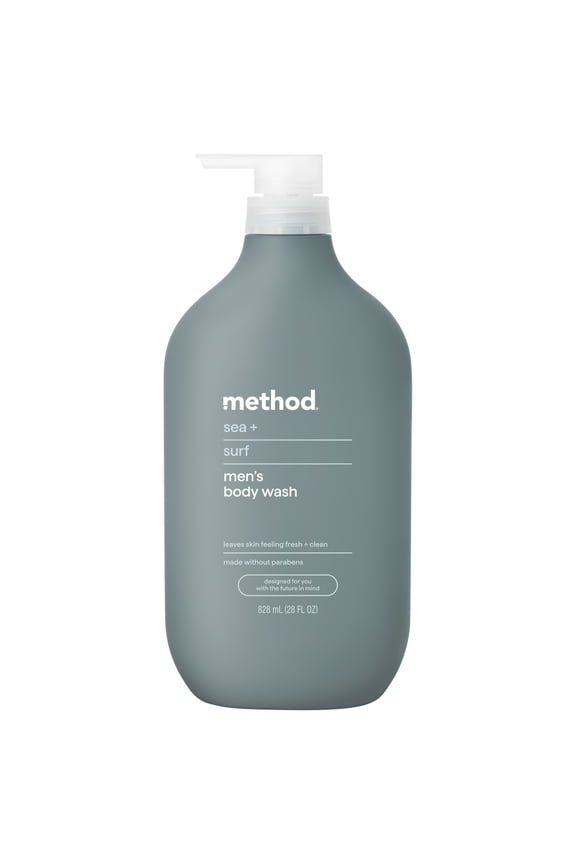 men's Body Wash, Sea + Surf - Moisturizes & Cleanses, Made without Parabens or Phthalates, Cruelty-Free, 28 fl oz