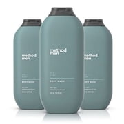 Method Men Body Wash, Sea + Surf, Paraben and Phthalate Free, 18 FL Oz Pack of 3