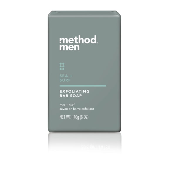 Method Men Exfoliating Bar Soap, Sea + Surf, 6 oz