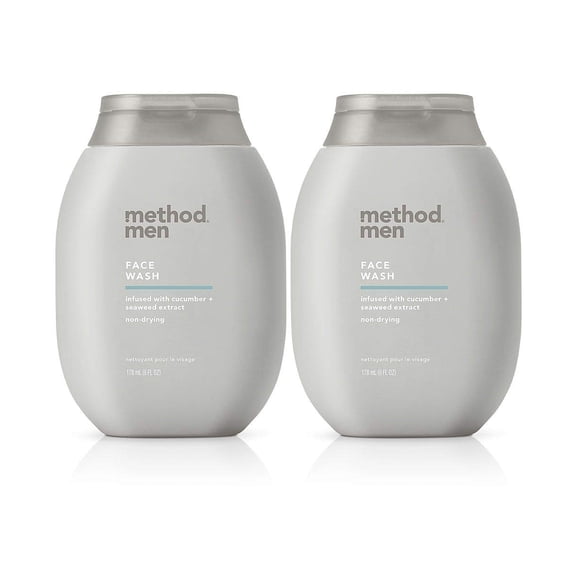 Method Men Face Wash, Sea + Surf, 6 Ounces (2 Pack)