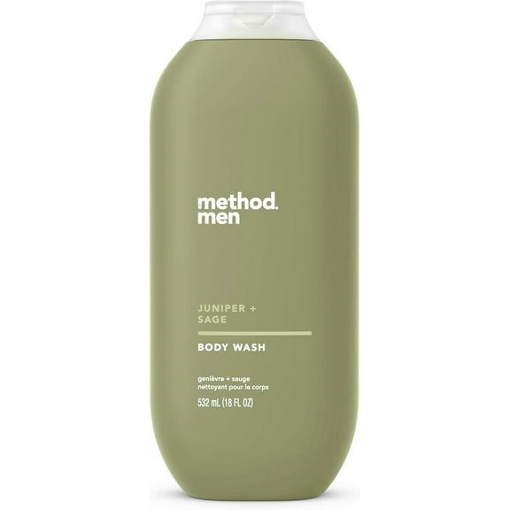 Method Men, Juniper + Sage Body Wash, Paraben and Phthalate Free, 18 fl oz (Pack of 1)
