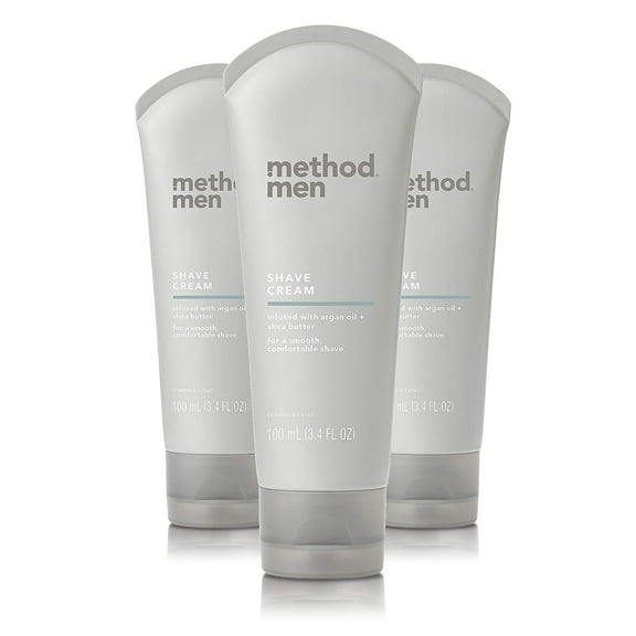 Method Men Shave Cream, Sea + Surf, 3.4 Ounces, 3 pack