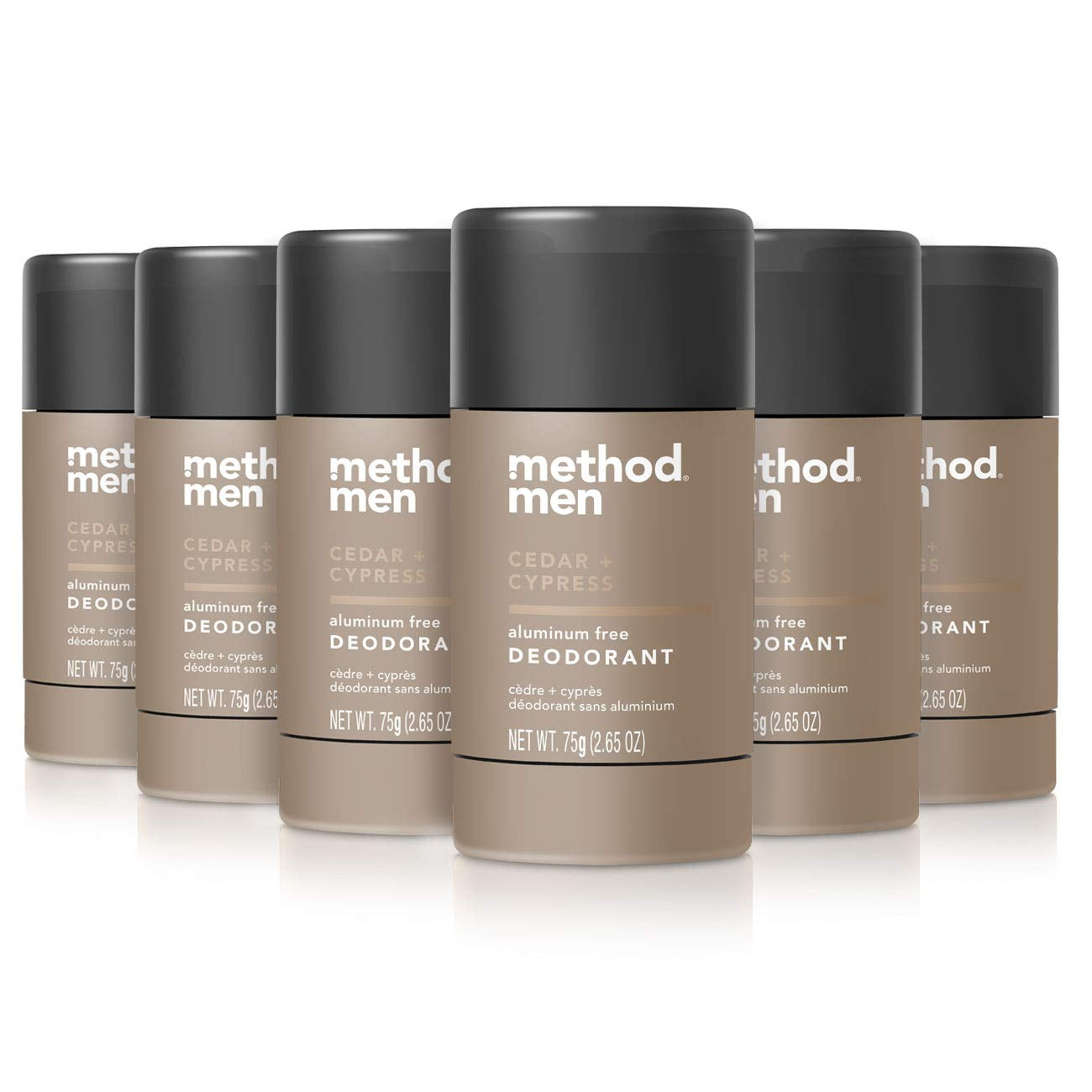 Method Mens Aluminum-Free Deodorant, Cedar \u0026 Cypress, 2.65 Ounce (Pack Of 6)