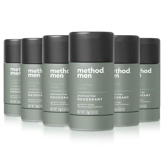 Method Mens Aluminum-Free Deodorant, Juniper & Sage, 2.65 Ounce (Pack Of 6)