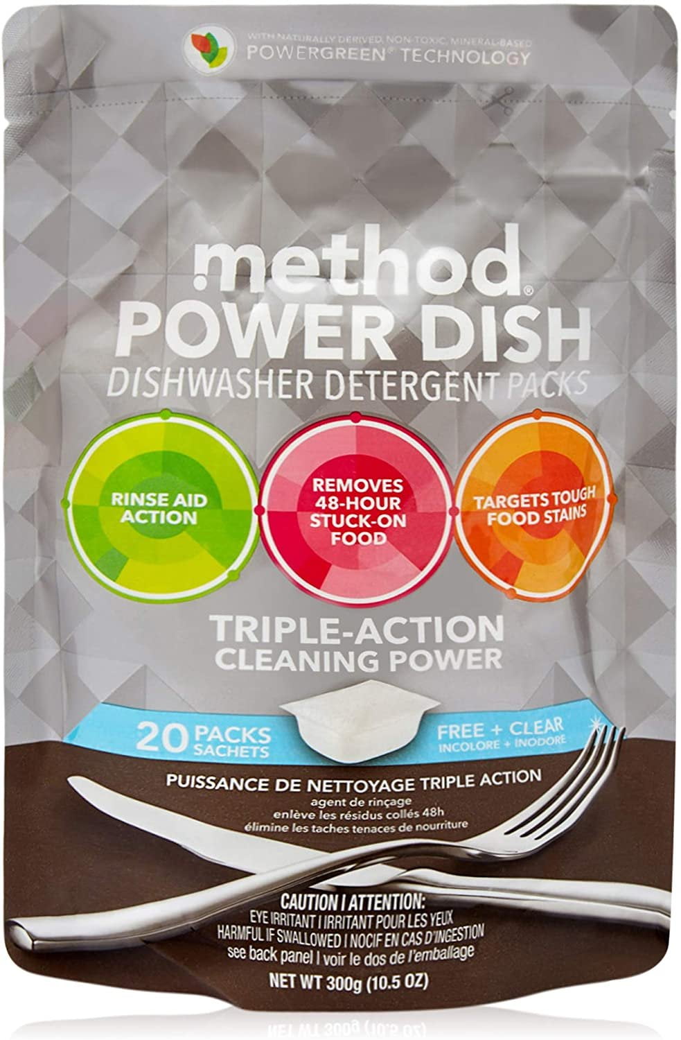 Method Power Dish Dishwasher Detergent Packs Triple Action Cleaning