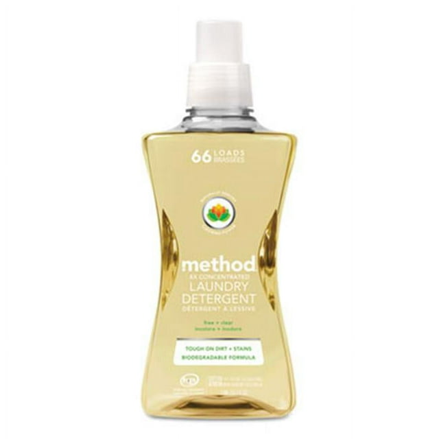 Method Products 01491EA 53.5 oz Bottle 4X Concentrated Laundry Detergent&#44; Free & Clear