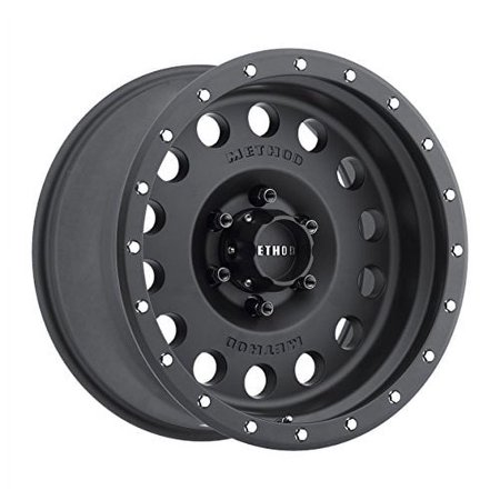 Method Race Wheels Hole Matte Black Wheel with Stainless Steel Accent Bolts