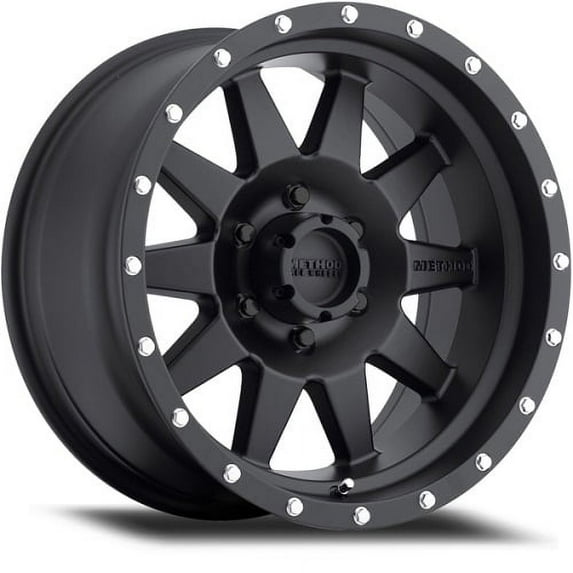 Method Race Wheels MR301 The Standard 17X9 8X165.1 -12Et 130.81Mm Matte Black Wheel Fits select: 2013-2023 RAM 2500, 2000-2010 CHEVROLET SILVERADO