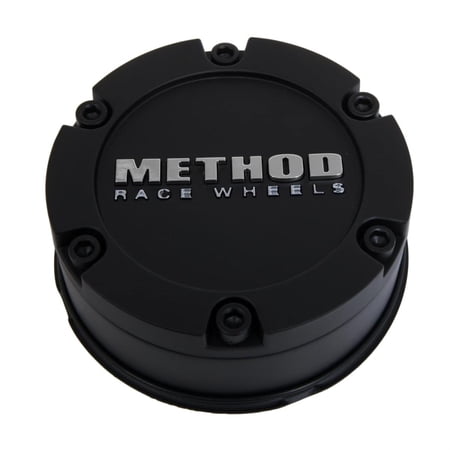 Method Race Wheels Push Through, Flush Center Cap - 5 on 5, 6 on 5.5 (Black) - CP-CWHB108