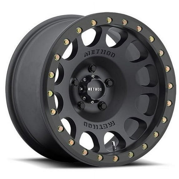 Method Race Wheels mr105 beadlock 17x9 5x127 -38et 71.5mm matte black wheel Fits select: 2015-2019,2021 JEEP WRANGLER UNLIMITED
