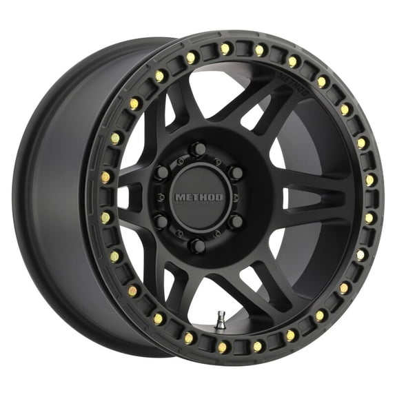 Method Race Wheels mr106 beadlock 17x9 5x127 -44et 71.5mm matte black wheel Fits select: 2015-2019,2021 JEEP WRANGLER UNLIMITED