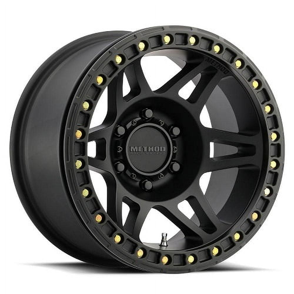 Method Race Wheels mr106 beadlock 17x9 5x127 -44et 71.5mm matte black wheel Fits select: 2015-2019,2021 JEEP WRANGLER UNLIMITED