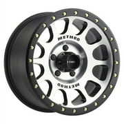 Method Race mr305 nv 17x8.5 5x127 0et 94mm machined/black street loc wheel Fits select 2015-2019,2021 JEEP WRANGLER UNLIMITED