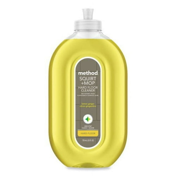 Squirt Mop Hard Floor Cleaner 25 oz Spray Bottle, Lemon Ginger Scent