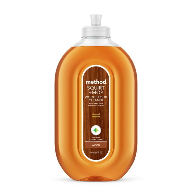 Squirt + Mop Wood Floor Cleaner, Almond Scent, 25 oz Squirt Bottle Squirt + Mop Wood Floor Cleaner, Almond Scent, 25 oz Squirt Bottle