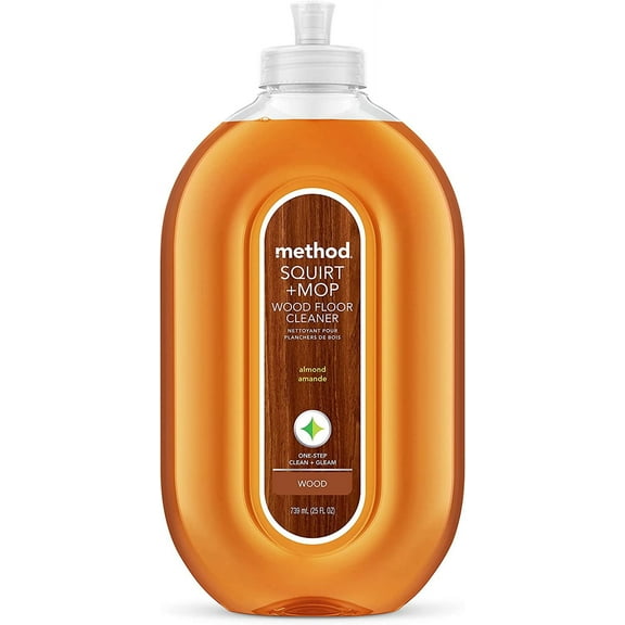Method Squirt Plus Mop Wood Floor Cleaner, Almond Scent, 25 oz, 2 Pack