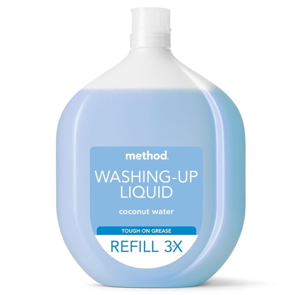 Method Washing Up Liquid Refill, Coconut Water, Cuts Grease, 1L