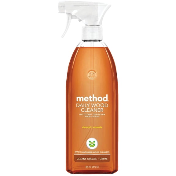 Method Wood for Good Daily Clean Almond - Streak-Free Wood Cleaner - 2 Pack, 28 Fl Oz