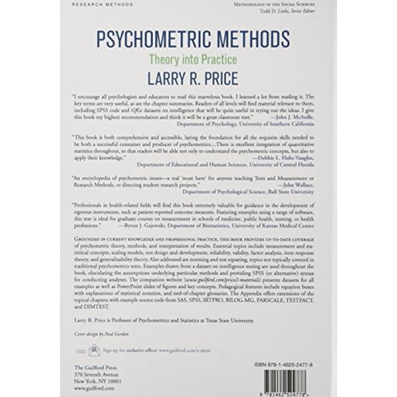 Pre-Owned Methodology in the Social Sciences Series: Psychometric Methods : Theory into Practice (Hardcover)