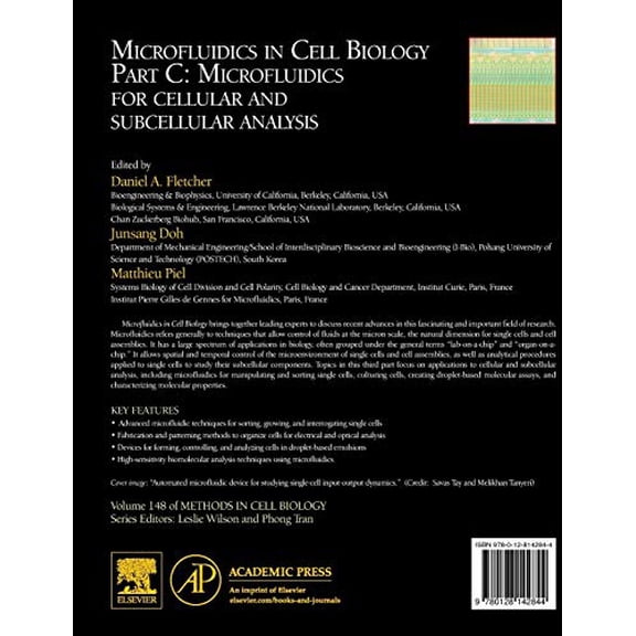 Pre-Owned Microfluidics in Cell Biology Part C: Microfluidics for Cellular and Subcellular Analys