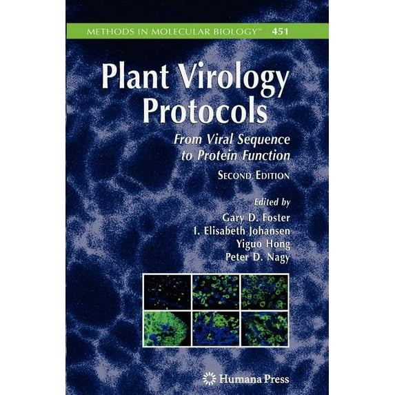 Methods in Molecular Biology Plant Virology Protocols: From Viral Sequence to Protein Function, Book 451, (Paperback)