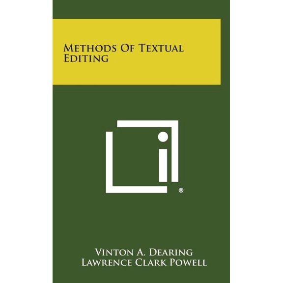 Methods of Textual Editing