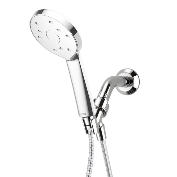 Methven Kiri Low Flow 40% Less Water Handheld Shower Head 1.5 GPM Water Saving Satinjet Patented Technology, with Hose and Adjustable Shower Arm Mount