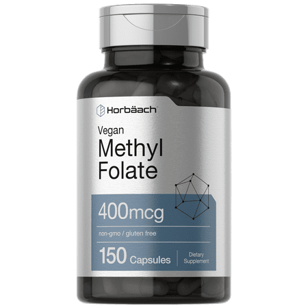 Methyl Folate 400 mcg | 150 Vegan Capsules | For Men and Women | by Horbäach