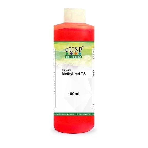 Methyl Red TS, 100mL Laboratory Grade pH Indicator Solution for Titration & Chemical Analysis