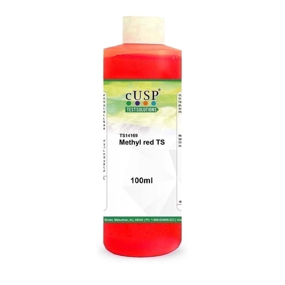 Methyl Red TS, 100mL  Laboratory Grade pH Indicator Solution for Titration & Chemical Analysis