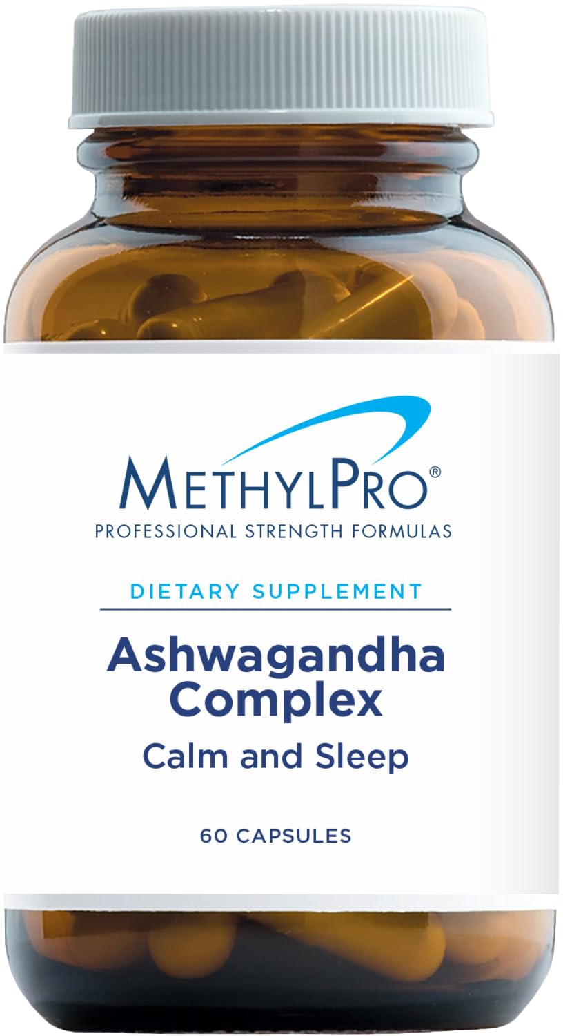 MethylPro Ashwagandha Complex - Adaptogenic Formula with Shoden Ashwagandha, L-Theanine & Magnesium - Supports Stress Balance, a Healthy Mindset & Restfulness - 60 Servings - 60 Capsules